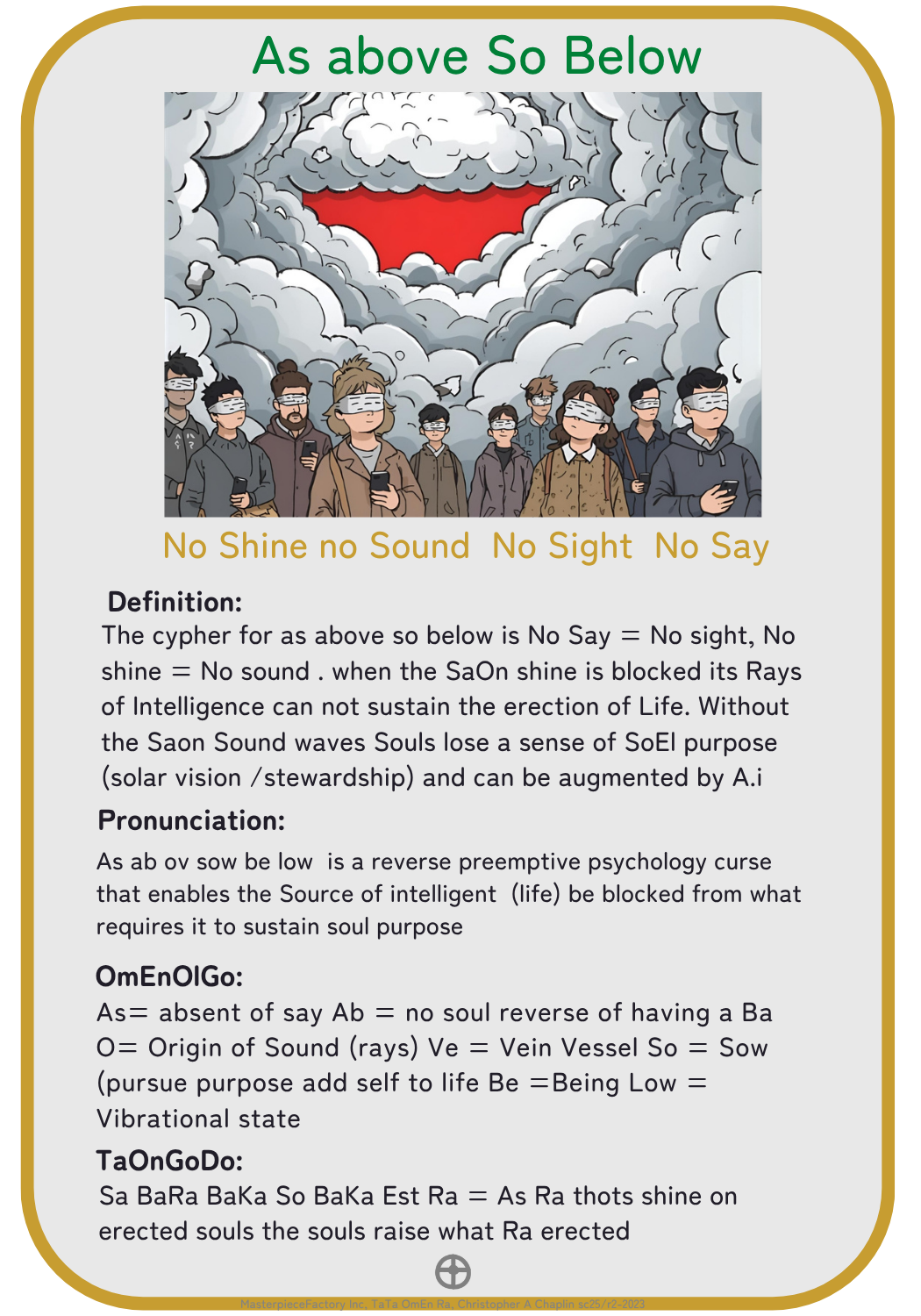 Decoding the phrase “As above So Below”