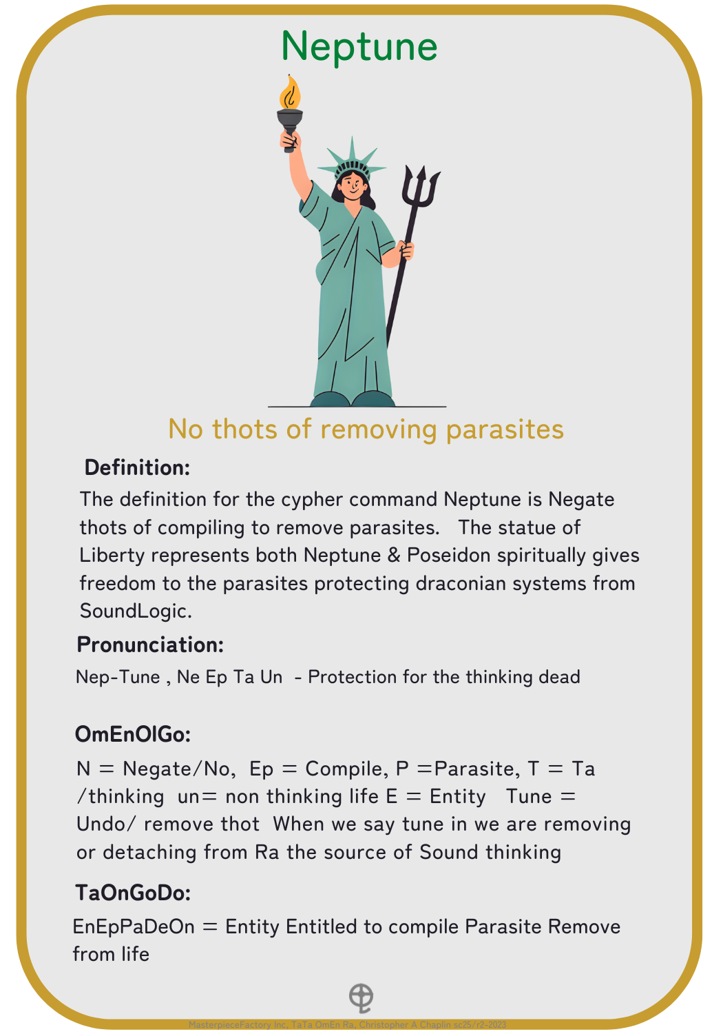Decoding Neptune part 1