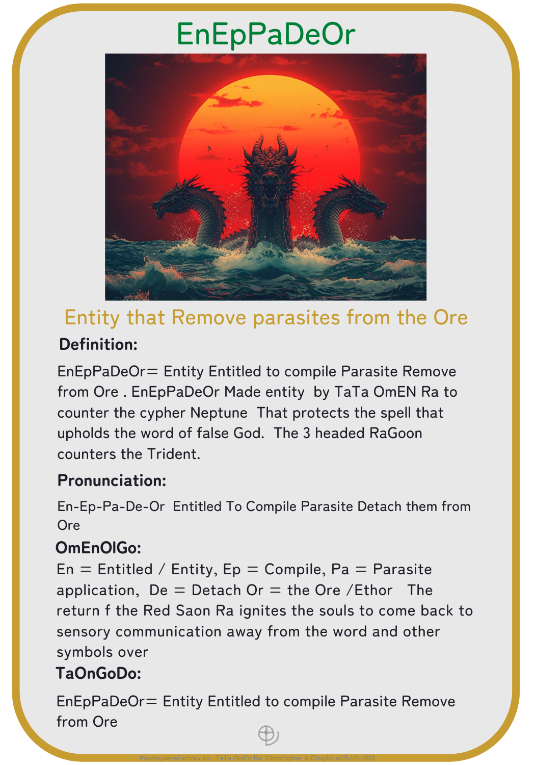 Decoding Neptune introducing EnEpPaDeOn the Ragoon part 2