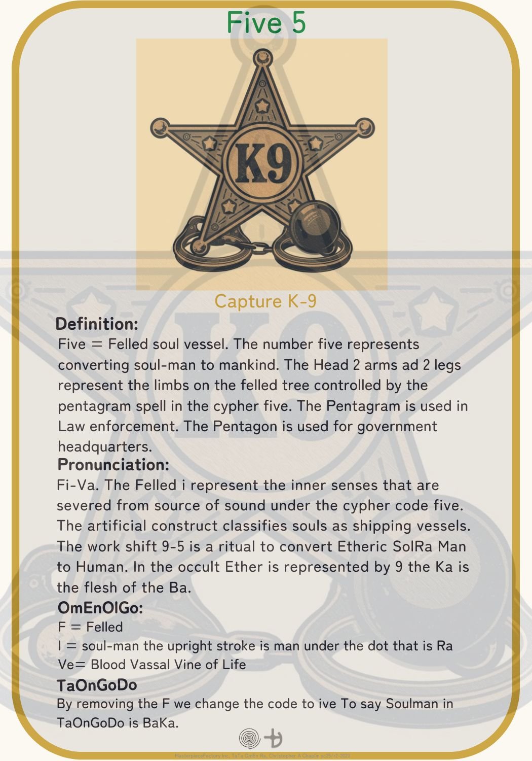 Decoding the word/ number five 5 Join www.erectionary.com